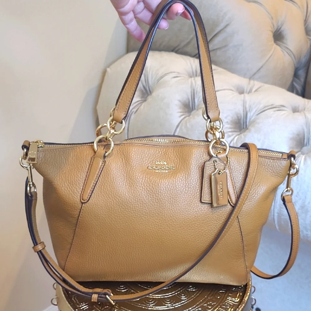 Coach Mini Kelsey Satchel Handbag Tan - Picture 5 of 13